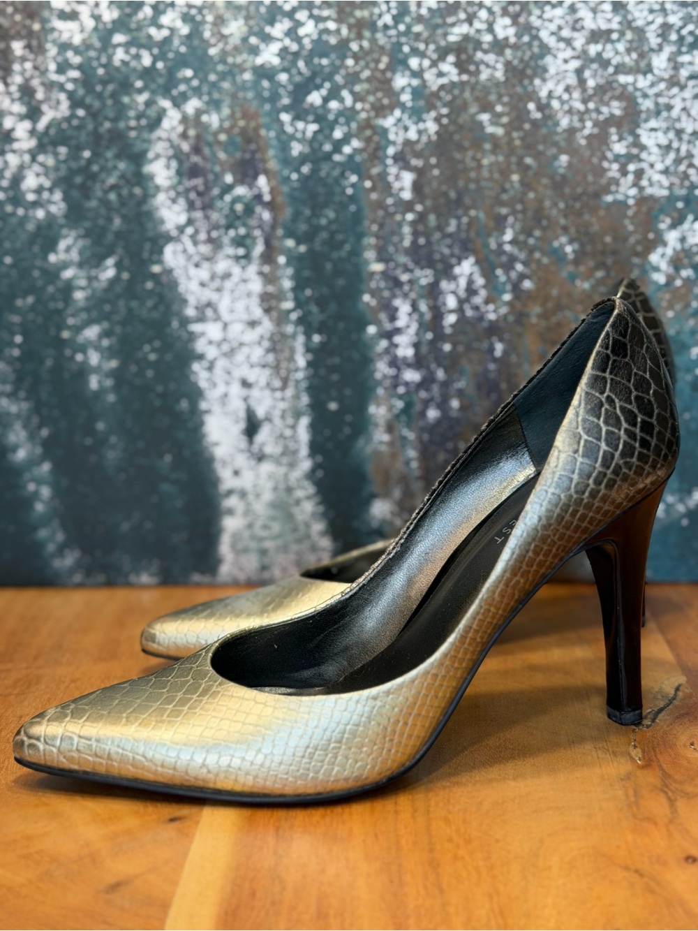 Nine West 2010s Classic Ombré Snakeskin Leather‎ Pumps Heels 8.5 (GUC)